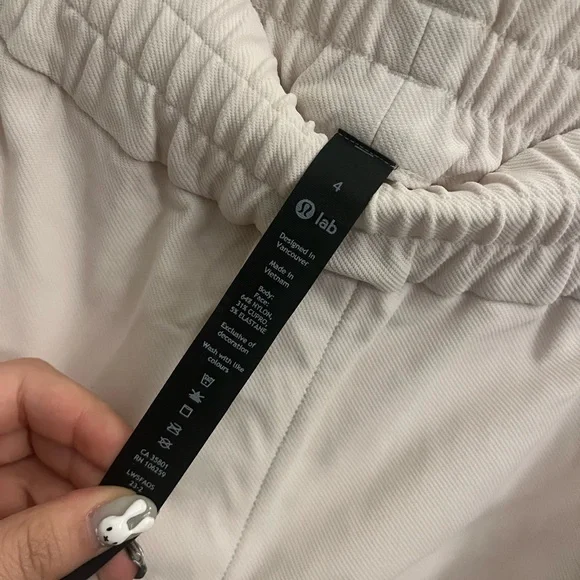 Lululemon Lab Women’s Stretch Cupro Pants 32” White Opal NWT - Picture 3 of 5